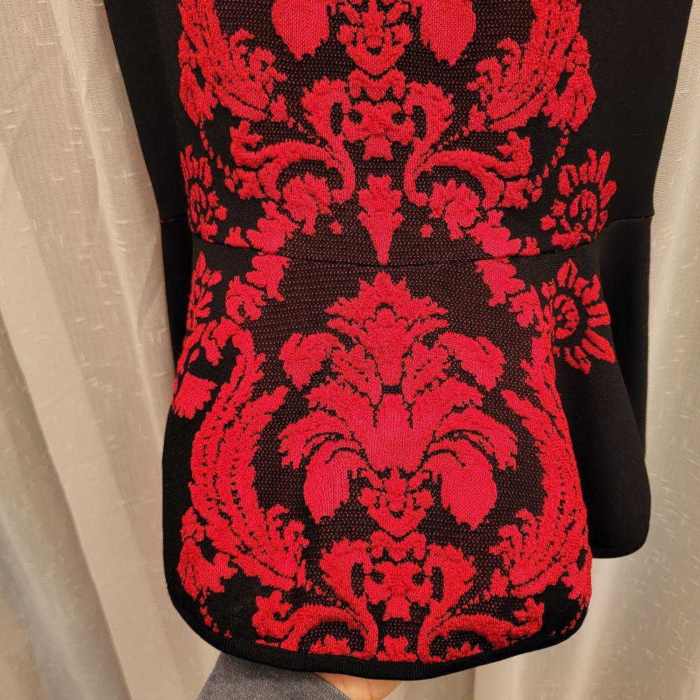 Roberto Cavalli Bodycon Long Sleeve Sweater Dress Black & Red Size XS - Picture 5 of 17